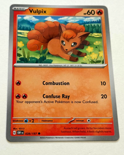 Vulpix 028/197 Pokemon Trading Card Game Obsidian Flames NM - Image 1