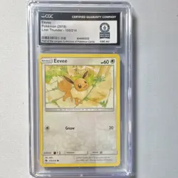 Pokemon TCG English Lost Thunder Eevee Card 155/214 CGC World Record 1 of 1 - Image 1