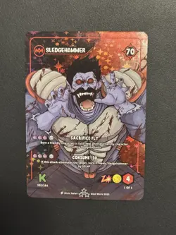 Dead World TCG Sledgehammer 201/184 SR Borderless Holo Card Kickstarter 2025 - Image 1