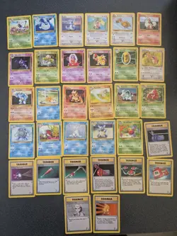2000 Pokemon BASE SET 2 Edition NEAR COMPLETE Non Holo 91 Cards Lot RARES - Image 1