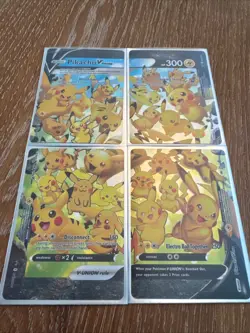 Pikachu V-Union [Set of 4] SWSH: Sword & Shield Promo Cards Holo - Image 1