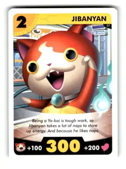 2015 Hasbro Yo-Kai Watch Trading Card #57 Jibanyan UC - Image 1
