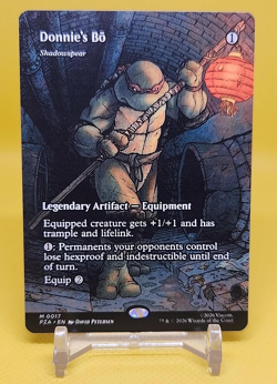 MTG Donnie's Bo Shadowspear Borderless Teenage Mutant Ninja Turtles Mythic NM - Image 1