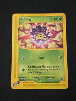 Koffing 114/165 Expedition Base Set Regular WOTC Vintage 2003 Pokemon TCG MP - Image 1