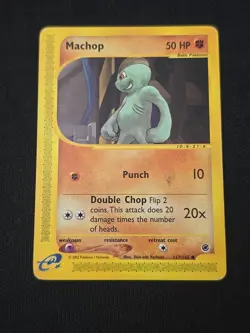 Machop 117/165 Expedition Base Set Regular WOTC Vintage 2003 Pokemon TCG MP - Image 1