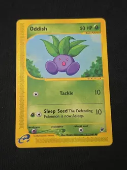 Oddish 122/165 Expedition Base Set Regular WOTC Vintage 2003 Pokemon TCG MP - Image 1