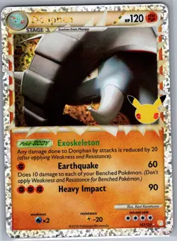 Donphan (Prime) 107/123 Celebrations: Classic Collection - Pokemon Card - NM - Image 1