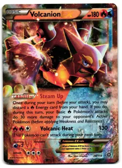 Volcanion EX 26/114 - Steam Siege Rare EX Pokemon TCG Holo - MP Card - Image 1