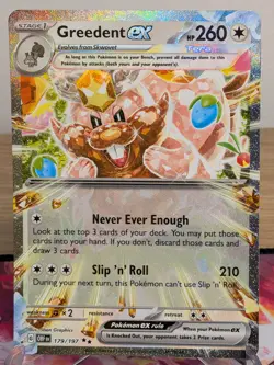 GREEDENT EX 179/197 DOUBLE RARE OBSIDIAN FLAMES POKEMON NM - Image 1