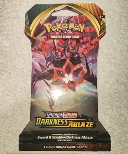 Pokemon TCG Sword & Shield Darkness Ablaze Sleeved Booster Pack 2020 - Image 1