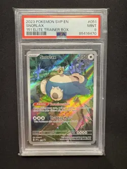 Snorlax SVP 051 – Pokemon 151 Elite Trainer Box Promo – PSA 9 Mint - Image 1