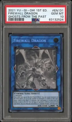 Firewall Dragon #EN131 2021 Yu-Gi-Oh! 1st Edition Ghosts from the Past PSA 10 - Image 1