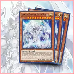 YuGiOh ARMED DRAGON LV10 WHITE x3 | SGX4 1st Edition GREAT CARD - Image 1