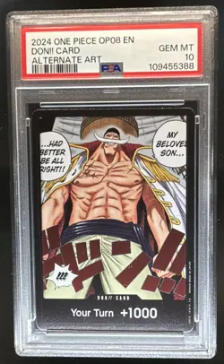 2024 One Piece Two Legends OP08 Don!! Card Edward Newgate Alt Art NNO PSA 10 - Image 1