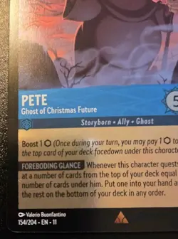 Pete - Ghost Of Christmas Future 154/204 Cold Foil Rare Winterspell Lorcana TCG - Image 4