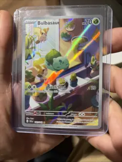 Pokemon TCG Bulbasaur Stellar Crown Illustration Rare Card 143/142 - Image 1