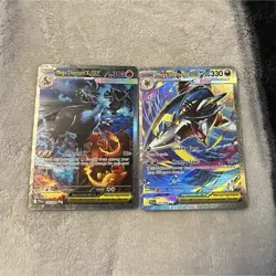 Pokemon Mega Charizard X EX & Mega Sharpedo EX Foil Cards Lot - Mega Evolution - Image 1