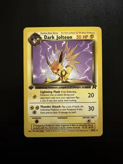 Pokemon Dark Jolteon TCG 1st Edition Card 38/82 Near Mint - Image 1
