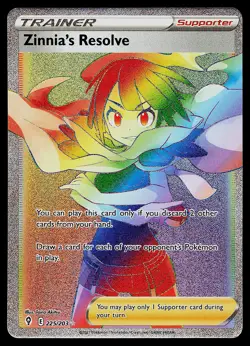 Pokemon Card - Zinnia's Resolve Evolving Skies 225/203 Secret Rare - Image 1