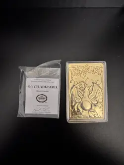 1999 Pokemon Burger King Charizard 23K Gold Plated Trading Card with Certificate - Image 2