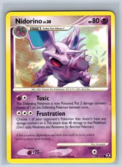 Pokemon Nidorino Rising Rivals 74/111 Pokemon Card NM - Image 1