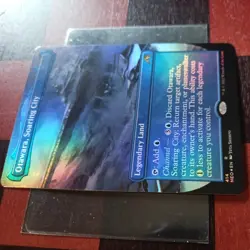 Mtg Otawara Soaring City NM/M Borderless Foil Kamigawa Neon Dynasty Land Card - Image 3