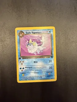 Pokemon Dark Vaporeon TCG 1st Edition Uncommon Card 45/82 LP - Image 1