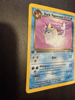 Pokemon Dark Vaporeon TCG 1st Edition Uncommon Card 45/82 LP - Image 2