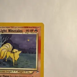 Pokemon TCG Light Ninetales Neo Destiny Card 50/105 Unlimited Uncommon - Image 4