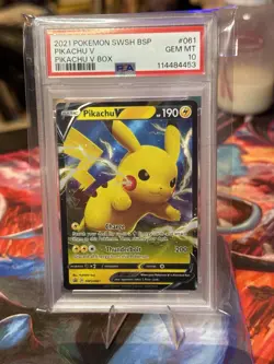 Pokemon TCG SWSH: Promo Cards - 2021 Pikachu V SWSH061 - PSA 10 - Promo - Image 1