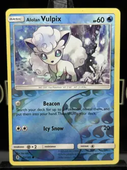 Alolan Vulpix - 21/145 - Reverse Holo Common - Guardians Rising - Pokemon Card - Image 3