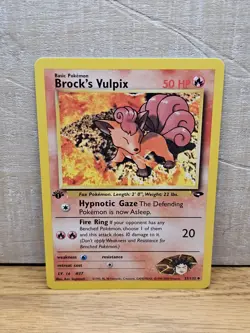 Brock's Vulpix 1st Edition Gym Challenge 37/132 Non-Holo Pokemon Card TCG - Image 1