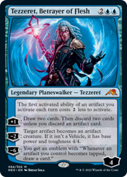 1x Tezzeret, Betrayer of Flesh - Kamigawa: Neon Dynasty - Near Mint, English - M - Image 1