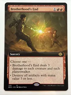 MTG The Brothers' War Brotherhood's End Extended Art 335 NM Rare - Image 1