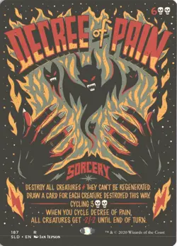MTG Decree Of Pain (187) *Non-Foil* Borderless Poster Secret Lair Our Show MT/NM - Image 1