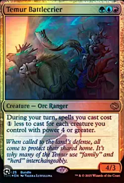 MTG FOIL TEMUR BATTLECRIER 0425 PROMO - TARKIR DRAGONSTORM TDM - Image 1