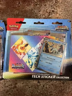 Pokemon Prismatic Evolutions Tech Sticker Collection NEW SEALED! Lot of 3 - Image 3