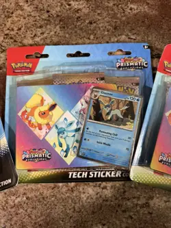 Pokemon Prismatic Evolutions Tech Sticker Collection NEW SEALED! Lot of 3 - Image 4