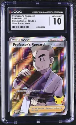 Professor's Research *CGC 10* Ultra Rare *Celebrations* #24 *2021* Pokemon - Image 1