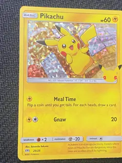 Pokemon Pikachu Holo Card McDonalds 25th Anniversary 2021 Promo TCG 25/25 - Image 2