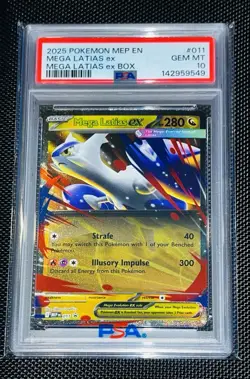 2025 Pokemon MEP Black Star Promos Mega Latias ex #011 PSA 10 ✨🚀 - Image 1