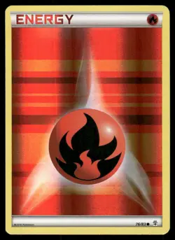 Pokemon Cards Fire Energy 76/83 Reverse Holo Generations Common NM - Image 1