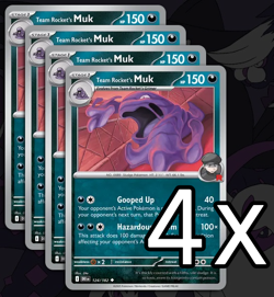 4x Team Rocket's Muk 124/182 - SV10: Destined Rivals - Pokemon TCG - Image 1
