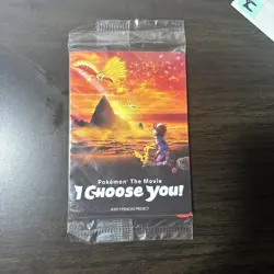 2017 Pokemon The Movie I Choose You Promo Sealed Pack - 3 x Ashs Pickachu Promo - Image 1