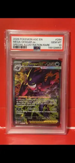 2026 POKEMON ASCENDED HEROES SPECIAL ILLUSTRATION RARE MEGA GENGAR EX PSA 10 - Image 1