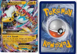 M Ampharos EX 28/98 Holo Rare EX Ancient Origins Pokemon LP - Image 3