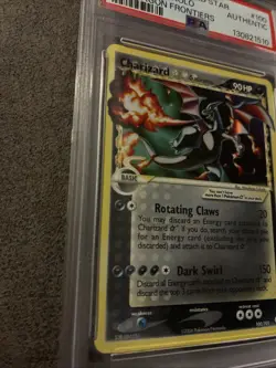 2006 POKEMON EX DRAGON FRONTIERS GOLD STAR #100 CHARIZARD-HOLO PSA AUTHENTIC - Image 2