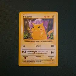 Pikachu 58/102 Common Shadowless Red Cheeks Base Set Pokemon - Image 1
