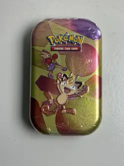 Pokemon Scarlet & Violet 151 Mini-Tin SEALED (New) Meowth & Hitmonchan - Image 1