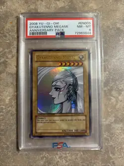 Yu-Gi-Oh! Anniversary Gyakutenno Megami 2008 YAP1-EN005 Limited Edition PSA 8 NM - Image 1